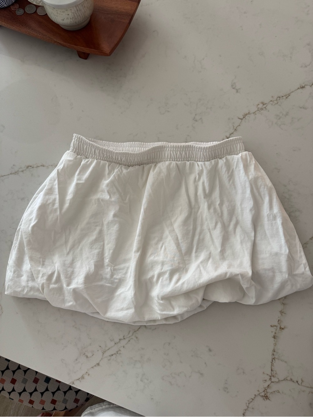 Aritzia Golden Label White Bubble Skirt